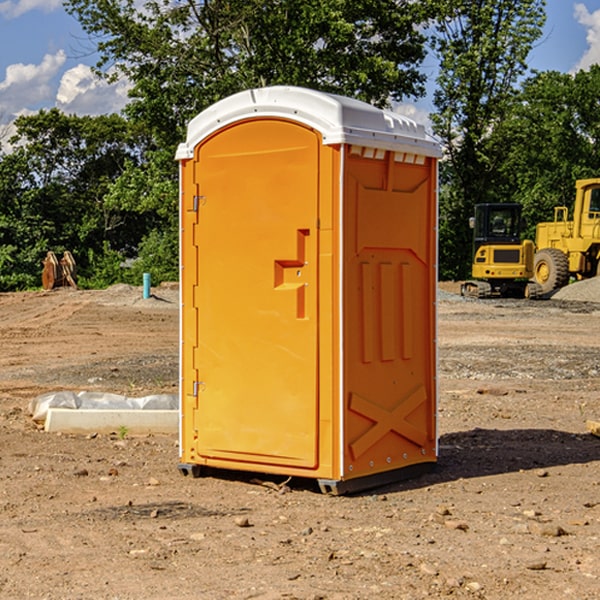 how often are the portable restrooms cleaned and serviced during a rental period in Gonzales County Texas